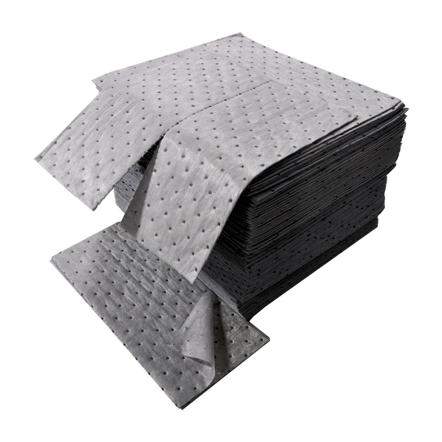 Absorbent Pads, Gray, 15 in. W, PK100: Science Lab Spill